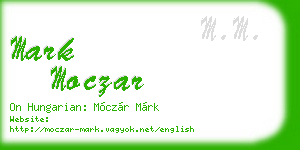 mark moczar business card